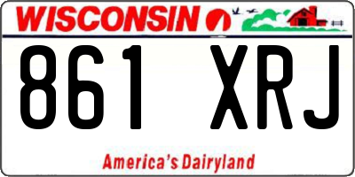 WI license plate 861XRJ