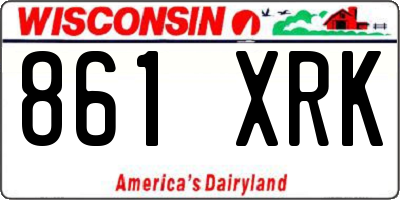 WI license plate 861XRK