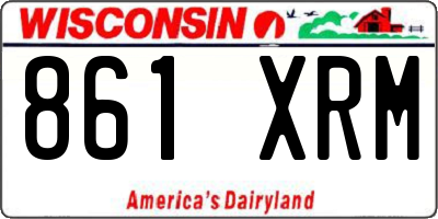 WI license plate 861XRM