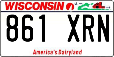 WI license plate 861XRN