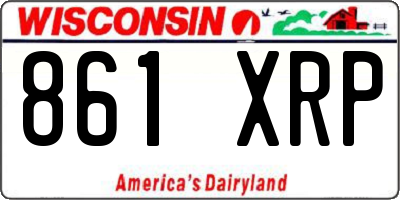 WI license plate 861XRP