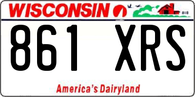WI license plate 861XRS