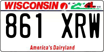 WI license plate 861XRW