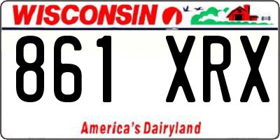 WI license plate 861XRX