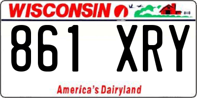 WI license plate 861XRY