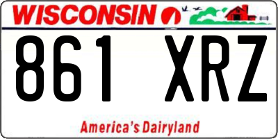 WI license plate 861XRZ