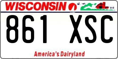 WI license plate 861XSC