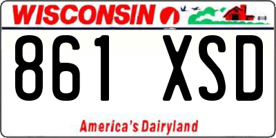 WI license plate 861XSD