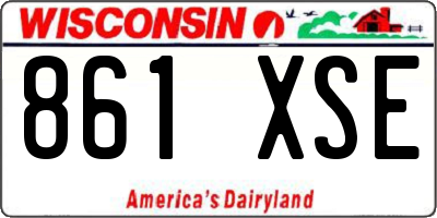 WI license plate 861XSE