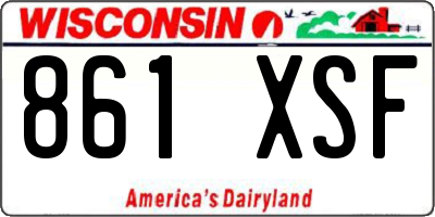 WI license plate 861XSF