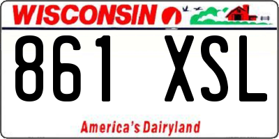 WI license plate 861XSL