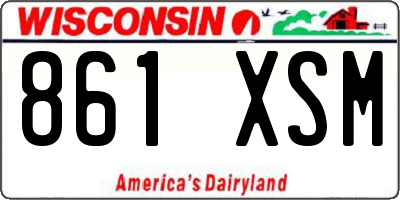 WI license plate 861XSM