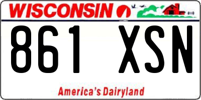WI license plate 861XSN