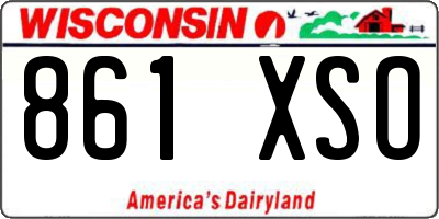 WI license plate 861XSO