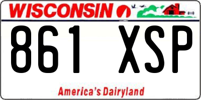 WI license plate 861XSP