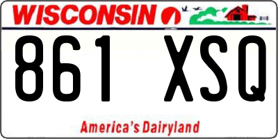 WI license plate 861XSQ