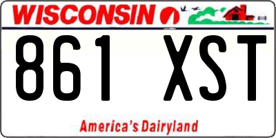 WI license plate 861XST