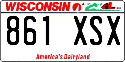 WI license plate 861XSX