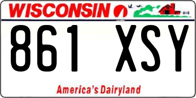 WI license plate 861XSY