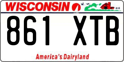WI license plate 861XTB