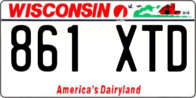 WI license plate 861XTD