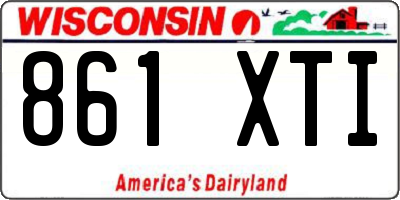 WI license plate 861XTI