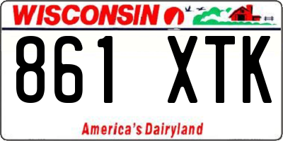 WI license plate 861XTK