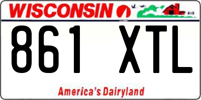 WI license plate 861XTL