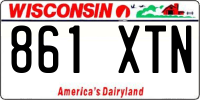 WI license plate 861XTN