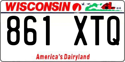 WI license plate 861XTQ