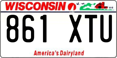WI license plate 861XTU