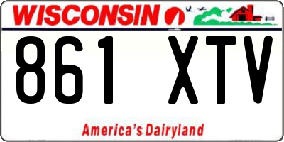 WI license plate 861XTV