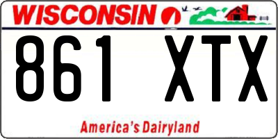 WI license plate 861XTX