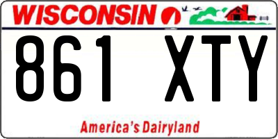 WI license plate 861XTY