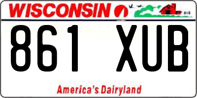WI license plate 861XUB