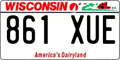 WI license plate 861XUE