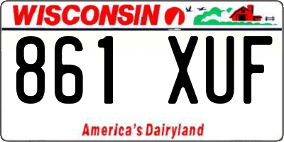 WI license plate 861XUF