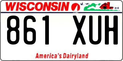 WI license plate 861XUH