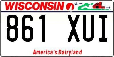 WI license plate 861XUI