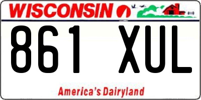 WI license plate 861XUL
