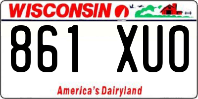 WI license plate 861XUO
