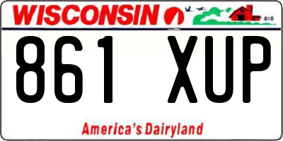 WI license plate 861XUP
