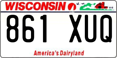 WI license plate 861XUQ