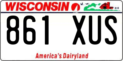 WI license plate 861XUS