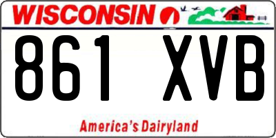 WI license plate 861XVB