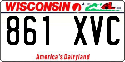 WI license plate 861XVC
