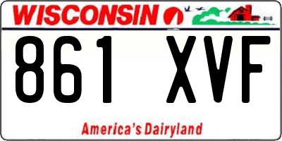 WI license plate 861XVF
