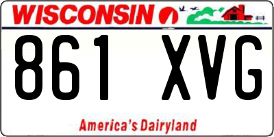 WI license plate 861XVG