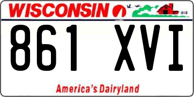 WI license plate 861XVI