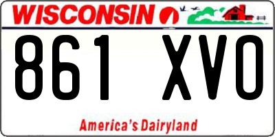 WI license plate 861XVO